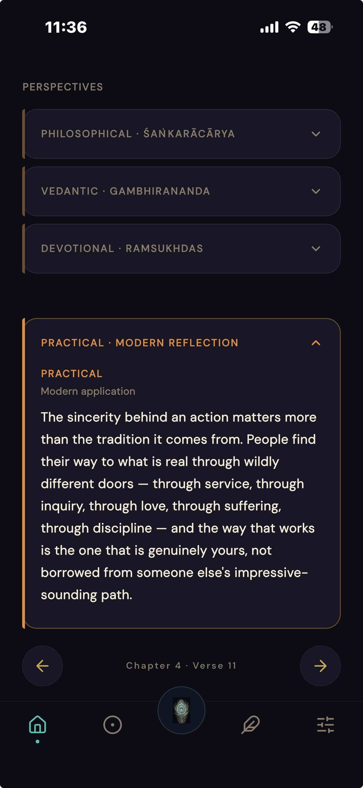 Perspective open — Traditional, Philosophical, or Practical lens. I: Meeting users where their mental model is.